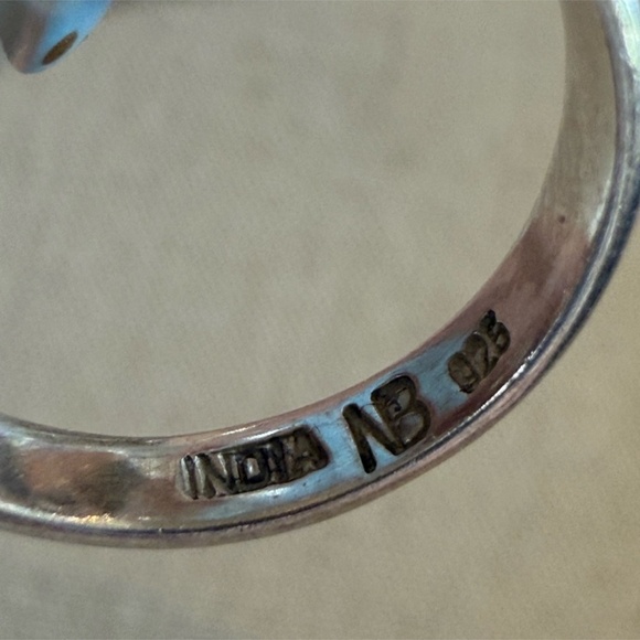 Vintage Nicky Butler Rainbow Moonstone Multigem Ring 925 Size 8 - Picture 5 of 7